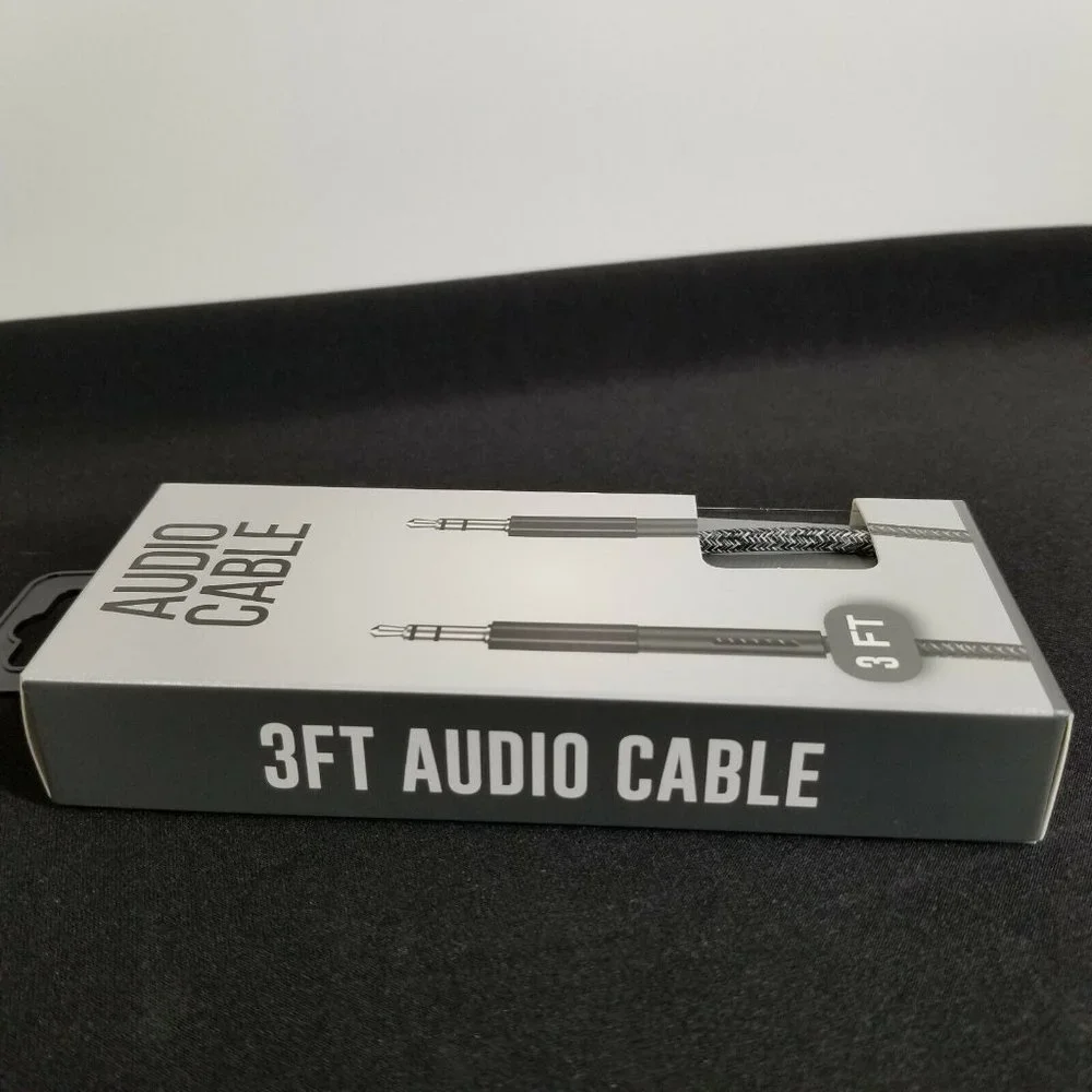 Audio Cable - Braided Cable - Heavy Duty - 3 FT - 3.5 MM -NEW